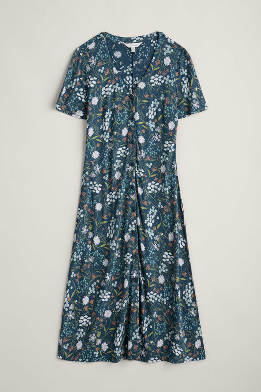 Lillian Dress in Sketched Field Light Squid