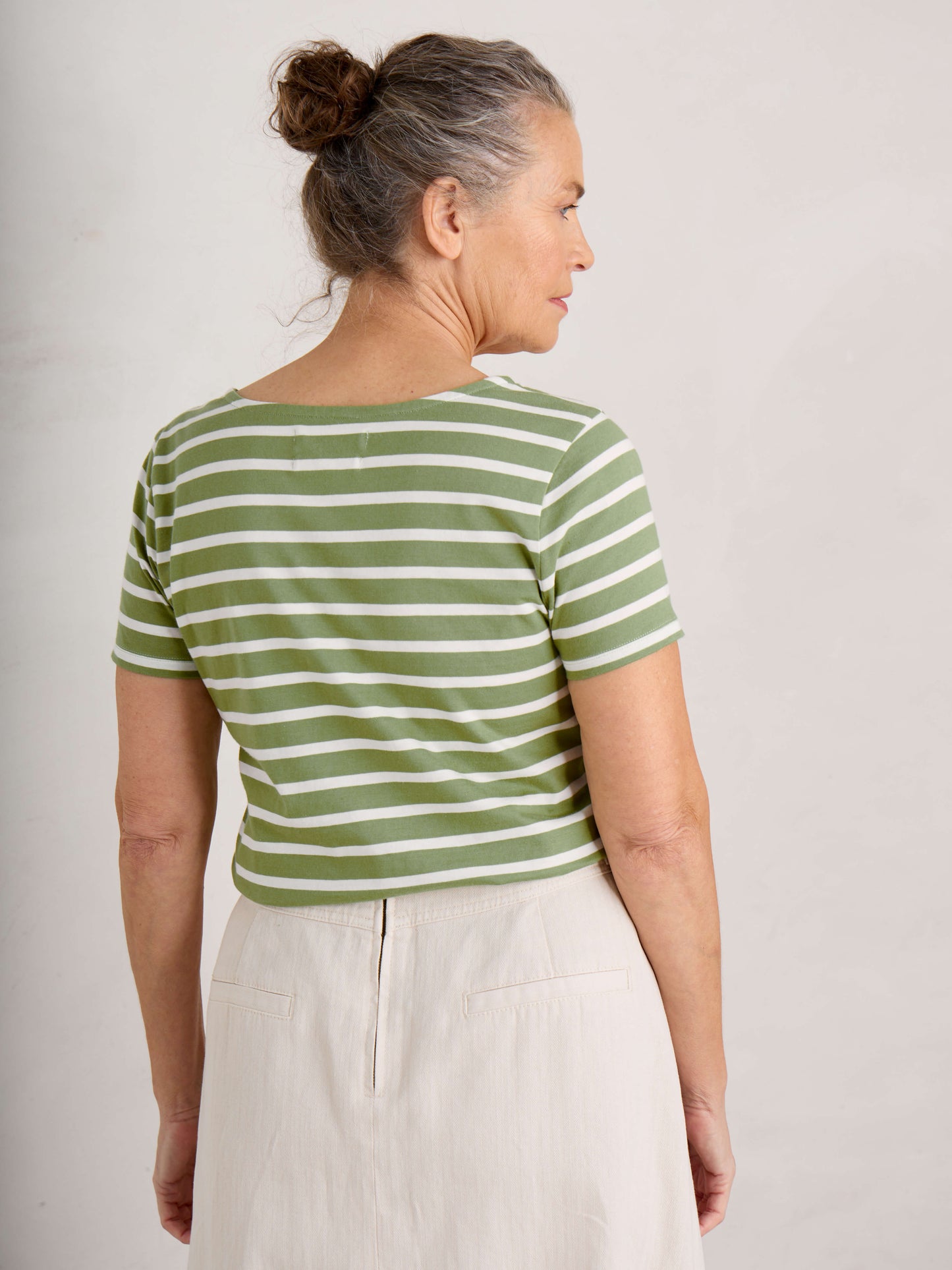 Sailor T-Shirt in Breton Dill Chalk