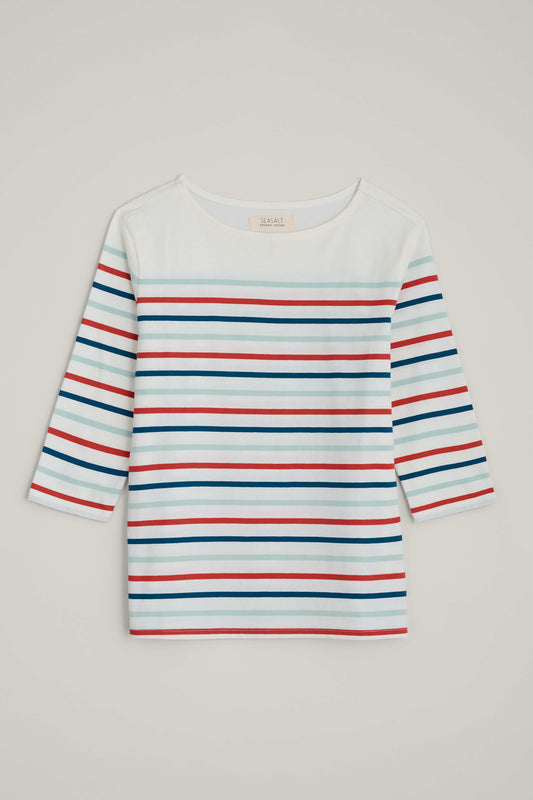 Sailor Top in Falmouth Tri Breton Soft Sky