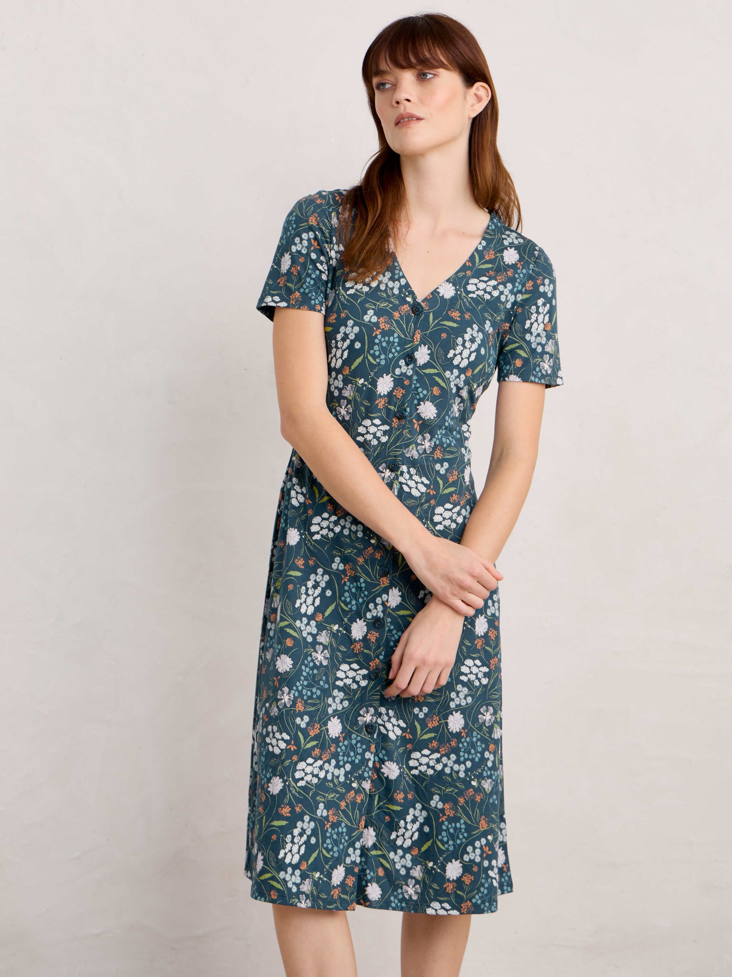 Lillian Dress in Sketched Field Light Squid