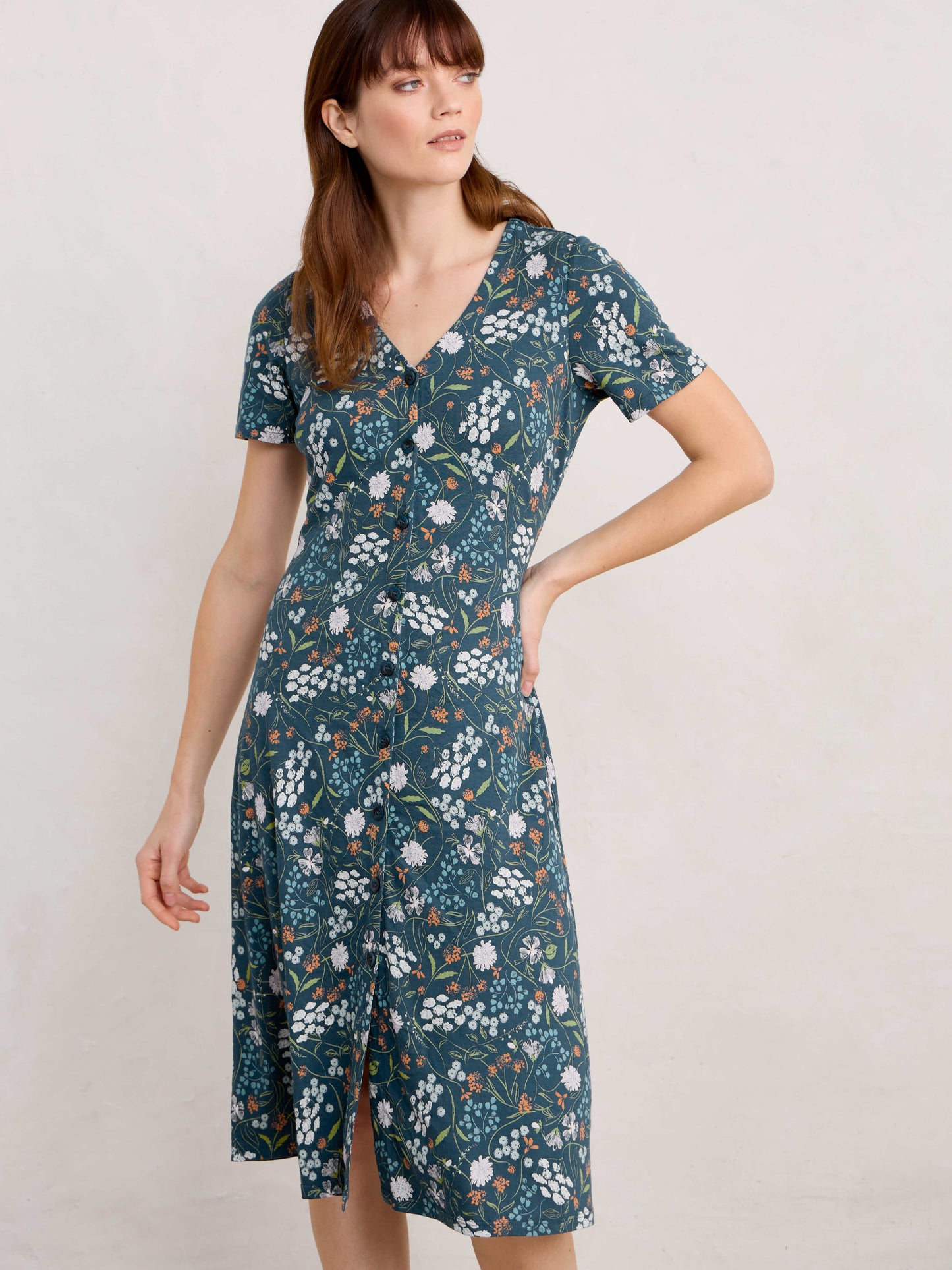 Lillian Dress in Sketched Field Light Squid