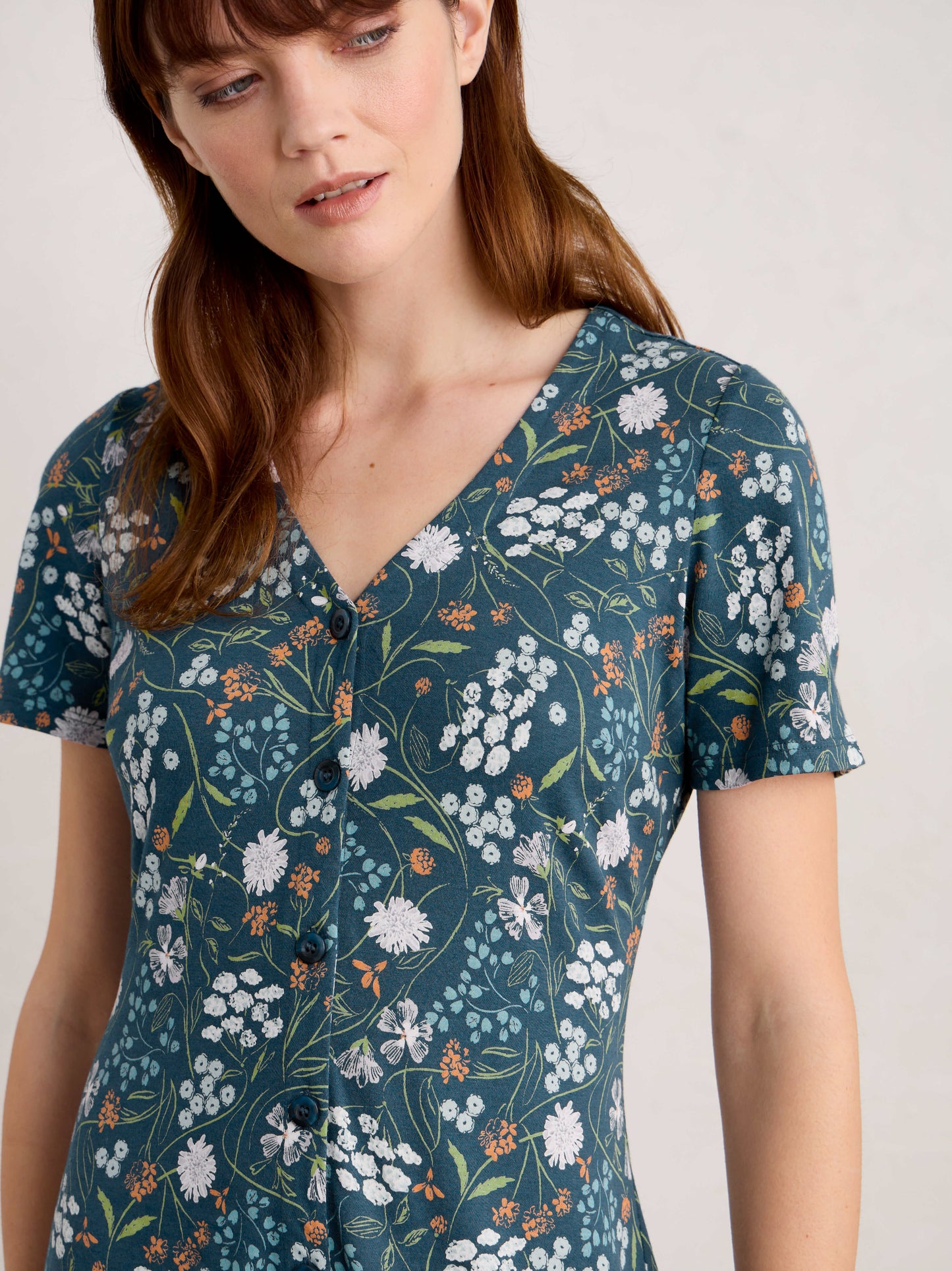 Lillian Dress in Sketched Field Light Squid